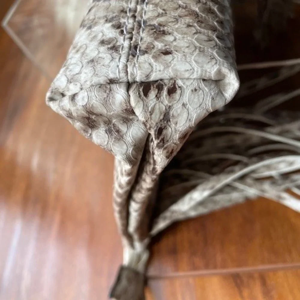Aldo Snakeskin Faux Leather Wristlet with Fringe NWOT